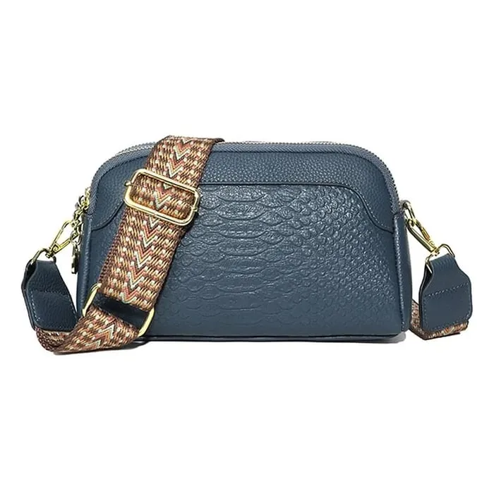 Ilaria | Elegant Charm Mini Crossbody Bag with Crocodile Pattern