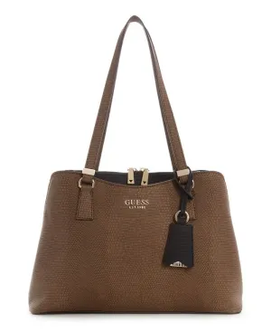 Large satchel bag for girls Lyndi GUESS, brown