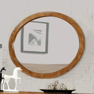Lennart Oval Mirror - Oak