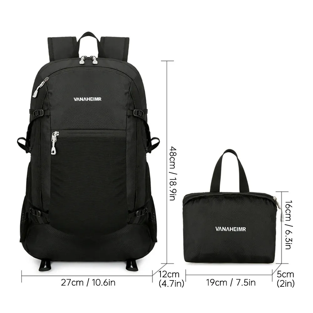 Lightweight Foldable Hiking Backpack Water-resistant Packable Travel Backpack Oxford Cloth Daypack for Cycling Camping