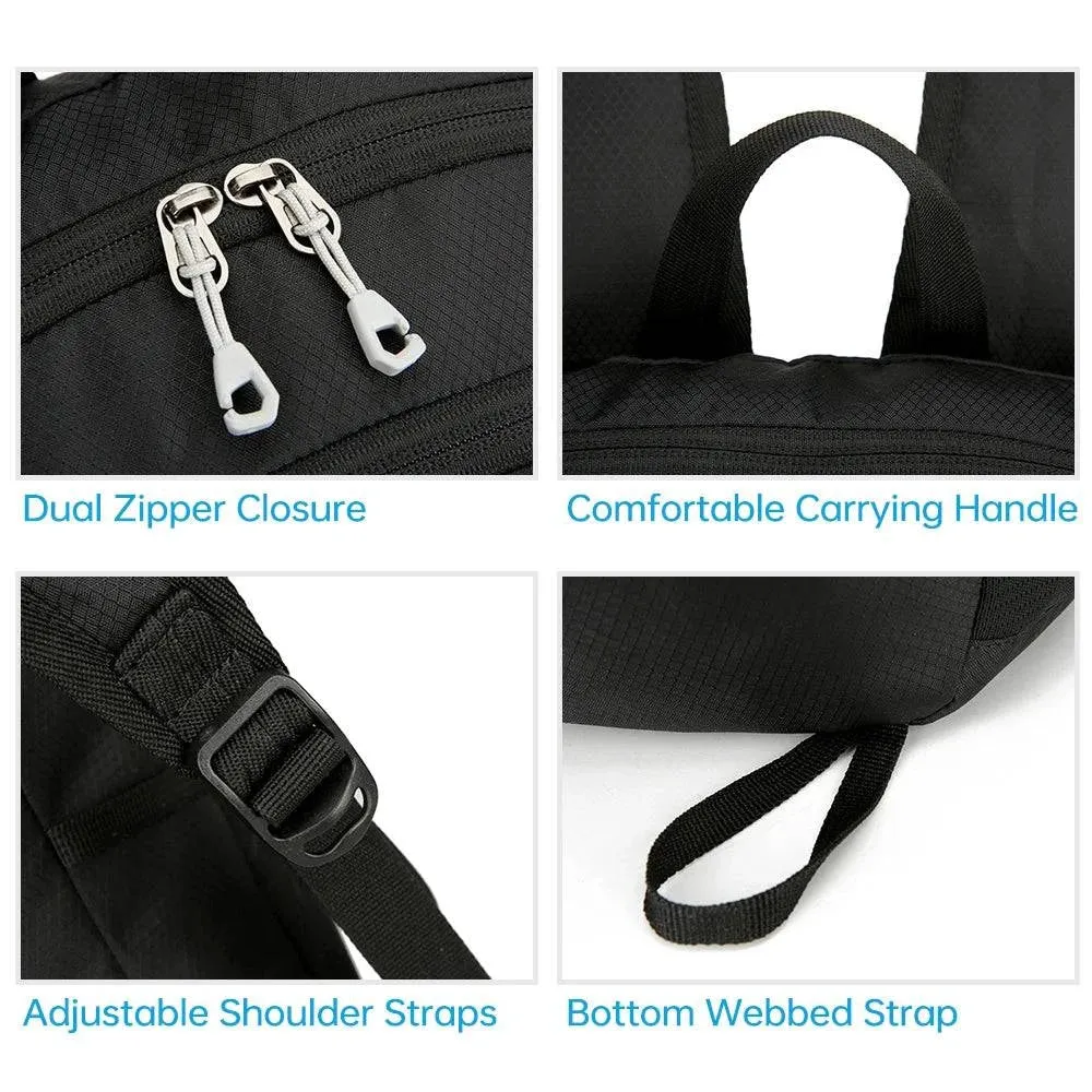Lightweight Foldable Hiking Backpack Water-resistant Packable Travel Backpack Oxford Cloth Daypack for Cycling Camping