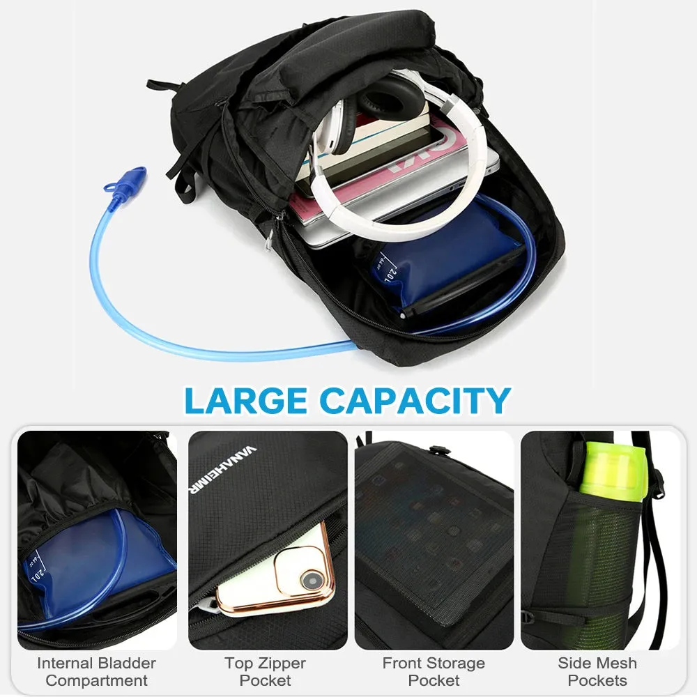 Lightweight Foldable Hiking Backpack Water-resistant Packable Travel Backpack Oxford Cloth Daypack for Cycling Camping
