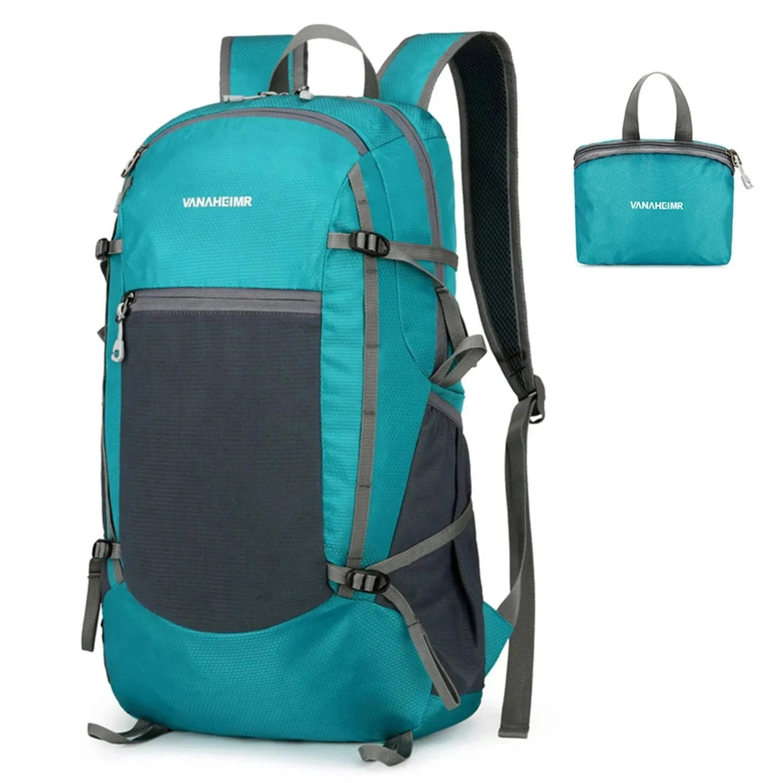Lightweight Foldable Hiking Backpack Water-resistant Packable Travel Backpack Oxford Cloth Daypack for Cycling Camping