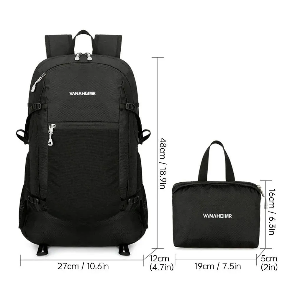 Lightweight Foldable Hiking Backpack Water-resistant Packable Travel Backpack Oxford Cloth Daypack for Cycling Camping