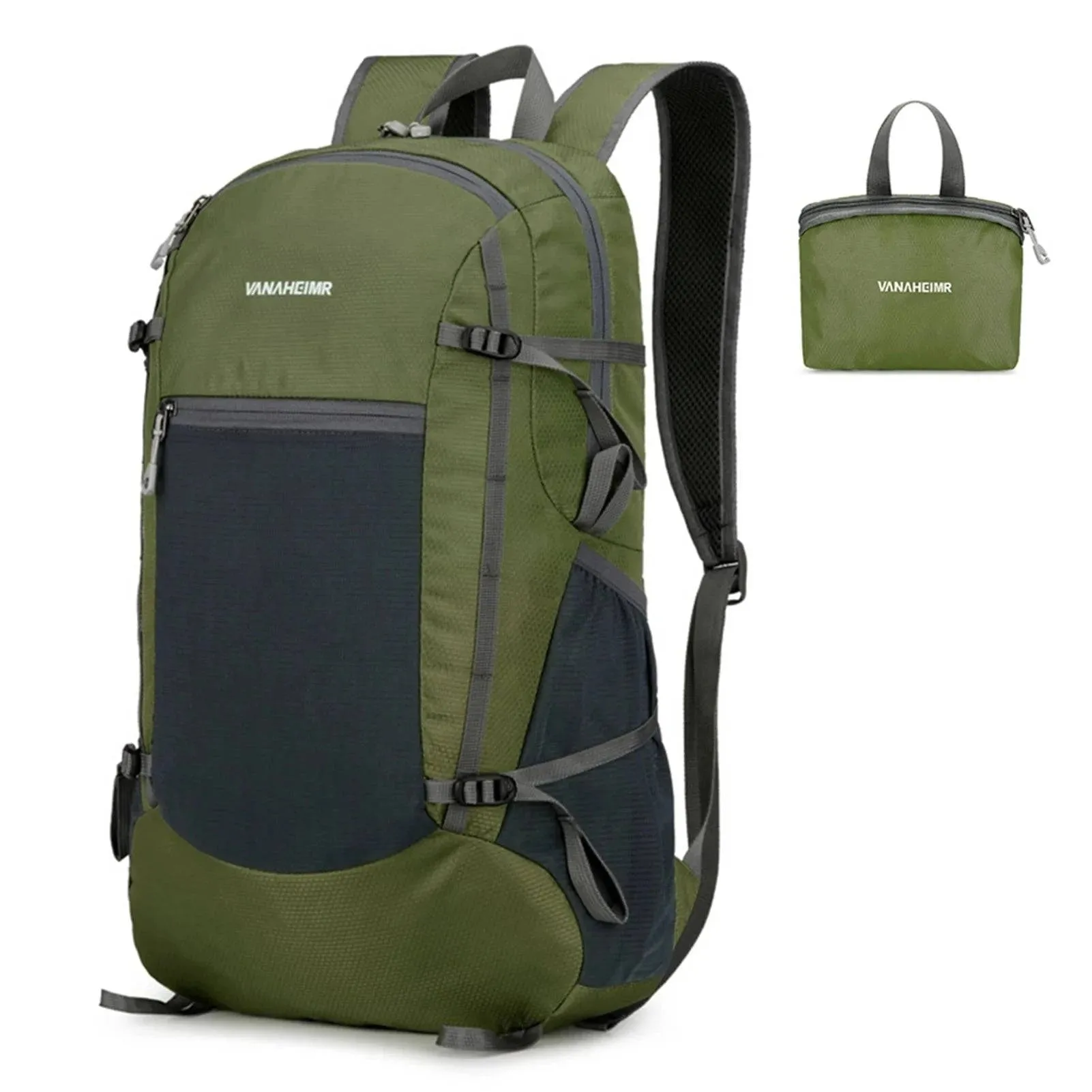 Lightweight Foldable Hiking Backpack Water-resistant Packable Travel Backpack Oxford Cloth Daypack for Cycling Camping