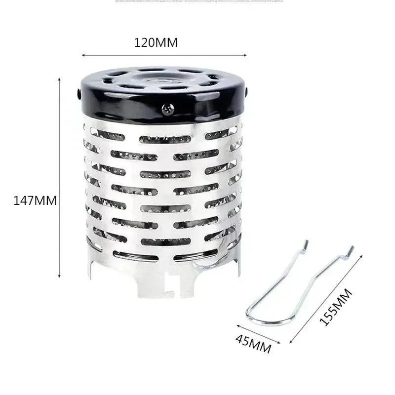 Mini Gas Heater Stove Wear-resistant Outdoor Camping Portable Steel Warmer Heating Cover Equipment