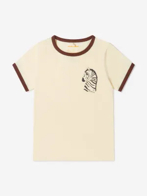 Mini Rodini Unisex Organic Cotton Zebra T-Shirt