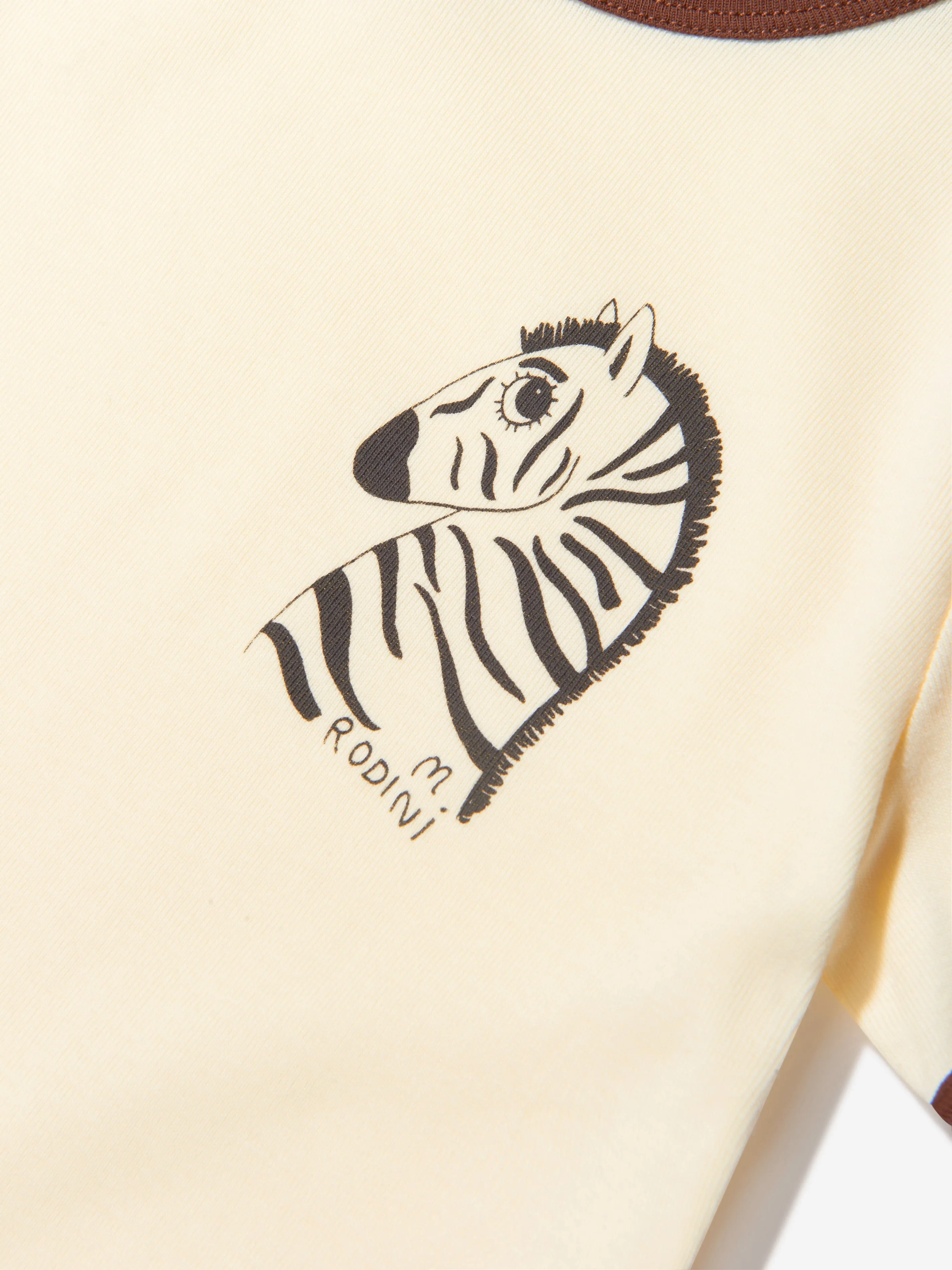 Mini Rodini Unisex Organic Cotton Zebra T-Shirt
