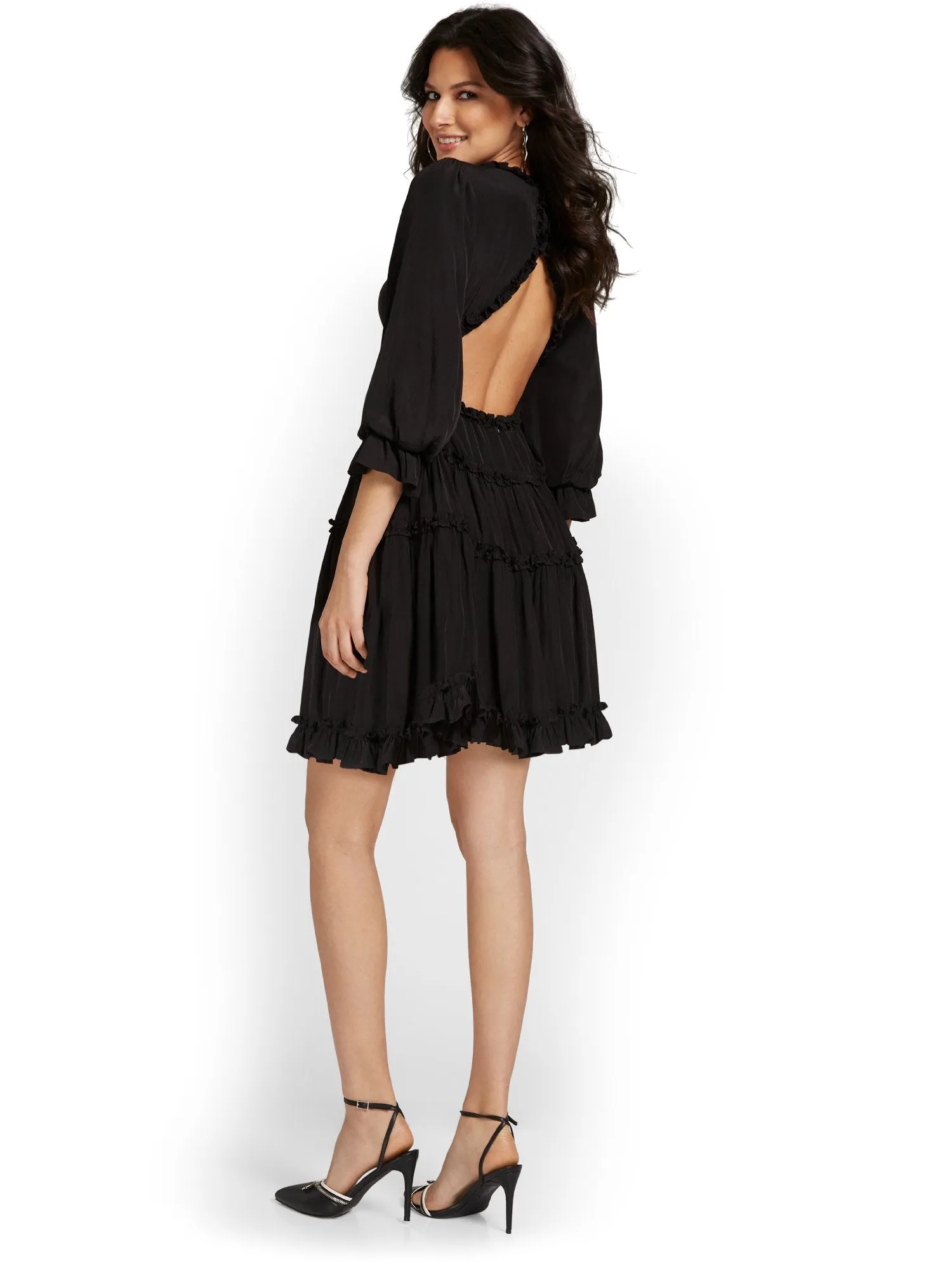 Mustard Seed V-Neck Ruffle Mini Dress - Brands We Love