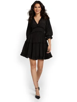 Mustard Seed V-Neck Ruffle Mini Dress - Brands We Love