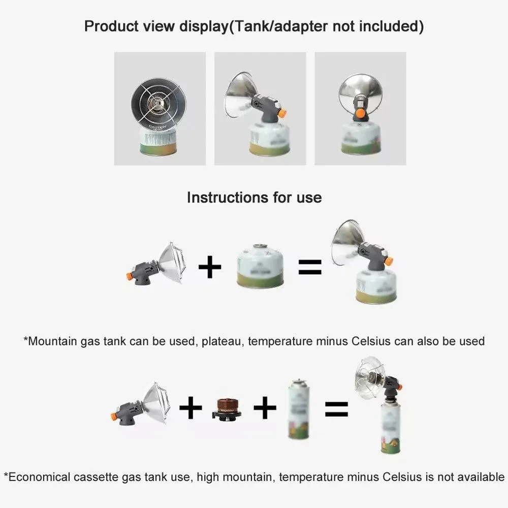 Outdoor Camping Fishing GasHeaters Portable Heating Device Adjustable Hiking Warmer Winter Tent Warming Equipment