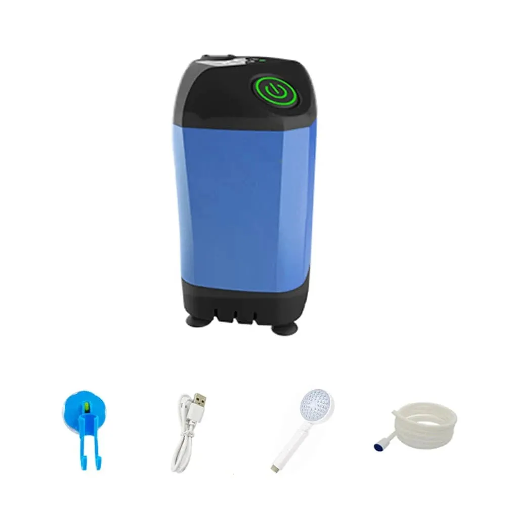 Outdoor Camping Shower Portable Electric Shower Pump Waterproof Electric Pump for Camping Hiking Backpacking Travel Beach Pet