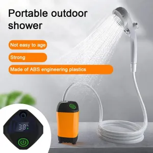 Outdoor Camping Shower Portable Electric Shower Pump Waterproof Electric Pump for Camping Hiking Backpacking Travel Beach Pet