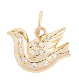 Pave Dove Mini Charm