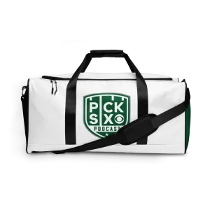 Pick Six Podcast Logo Duffle Bag