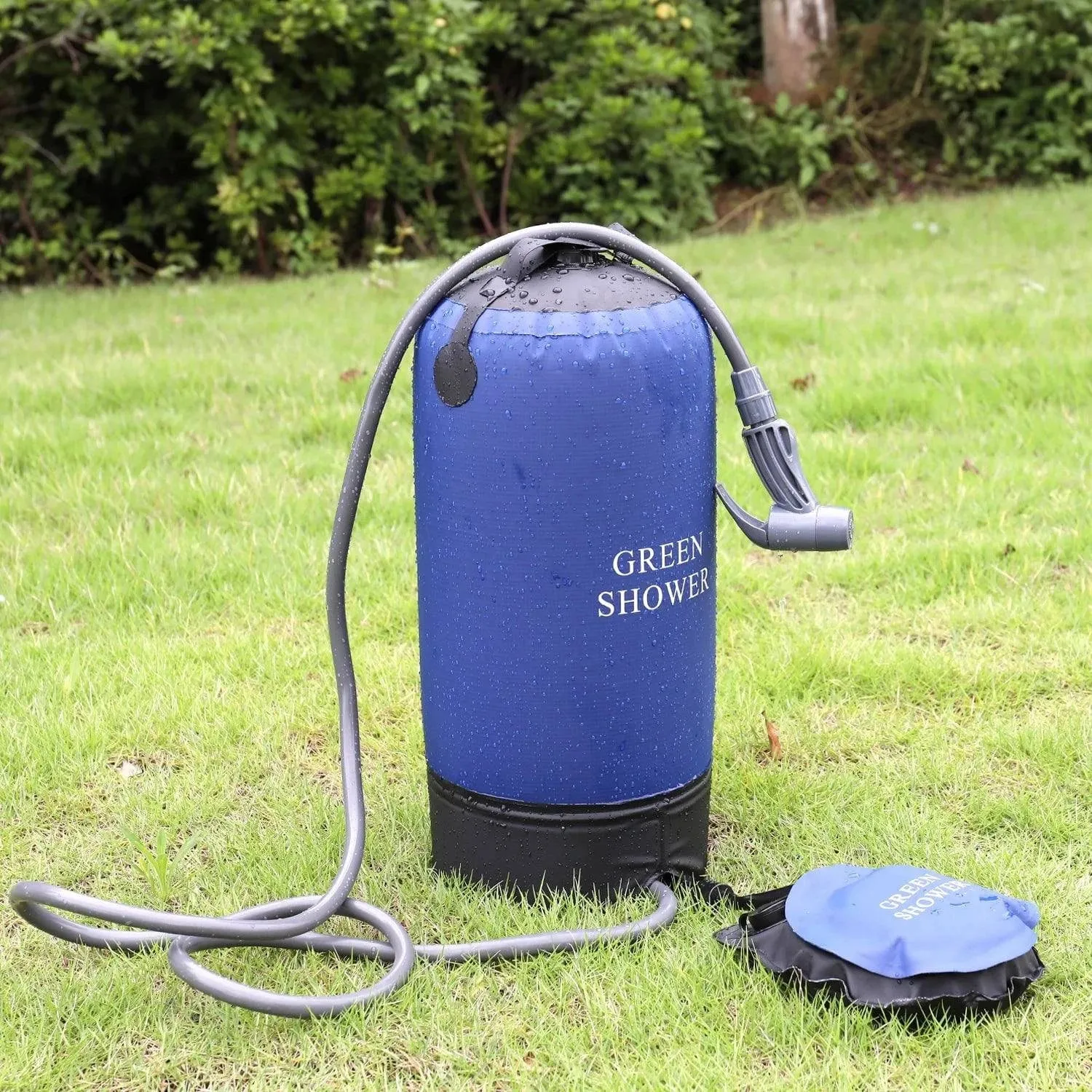 Portable Lightweight Outdoor Shower Water Bag PVC Pressure Shower Bag with Foot Pump For Beach Camping Hiking Climbing Bathing