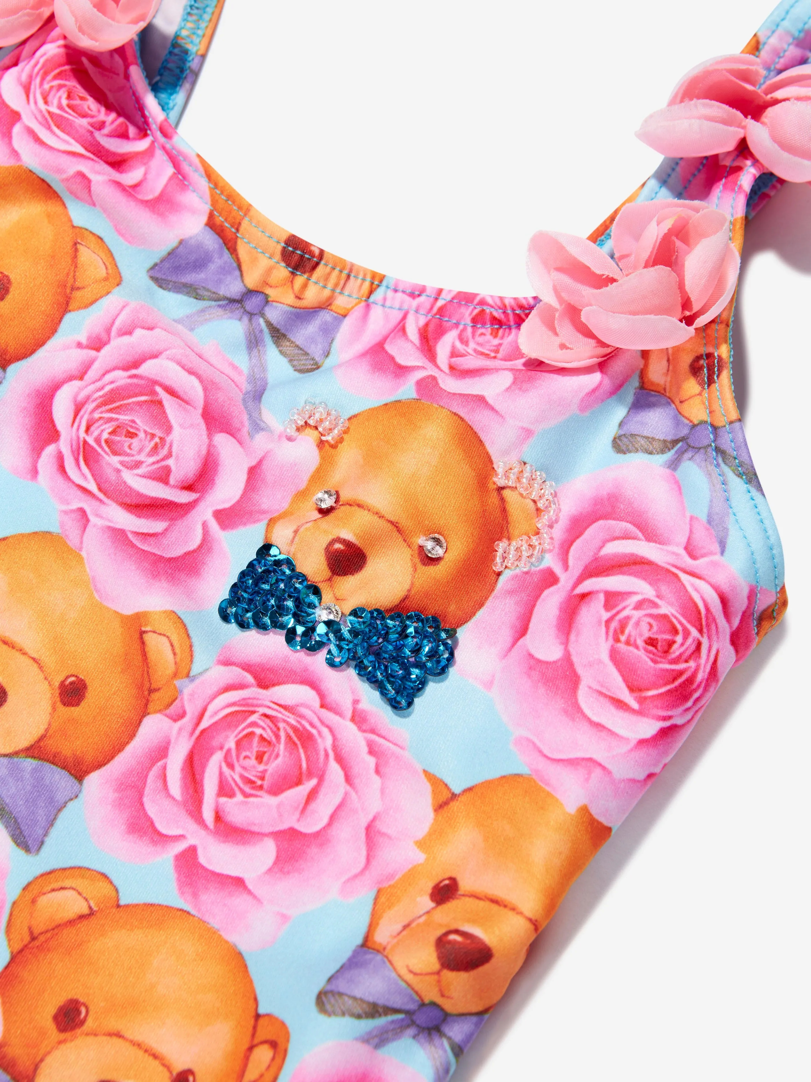 Selini Action Girls Teddy And Rose Swimsuit in Blue