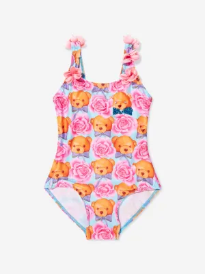 Selini Action Girls Teddy And Rose Swimsuit in Blue