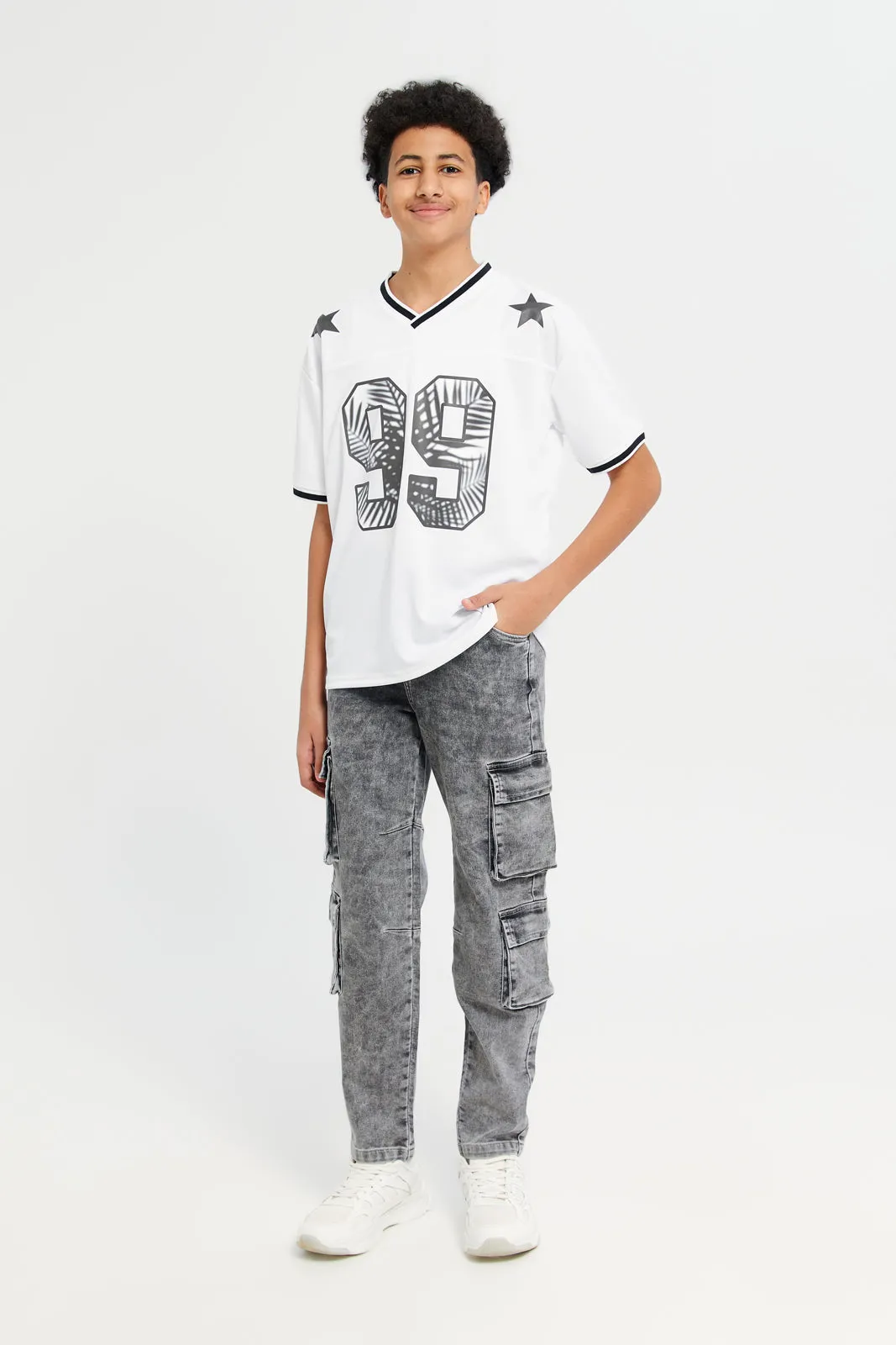 Senior Boys White Goat T-Shirt