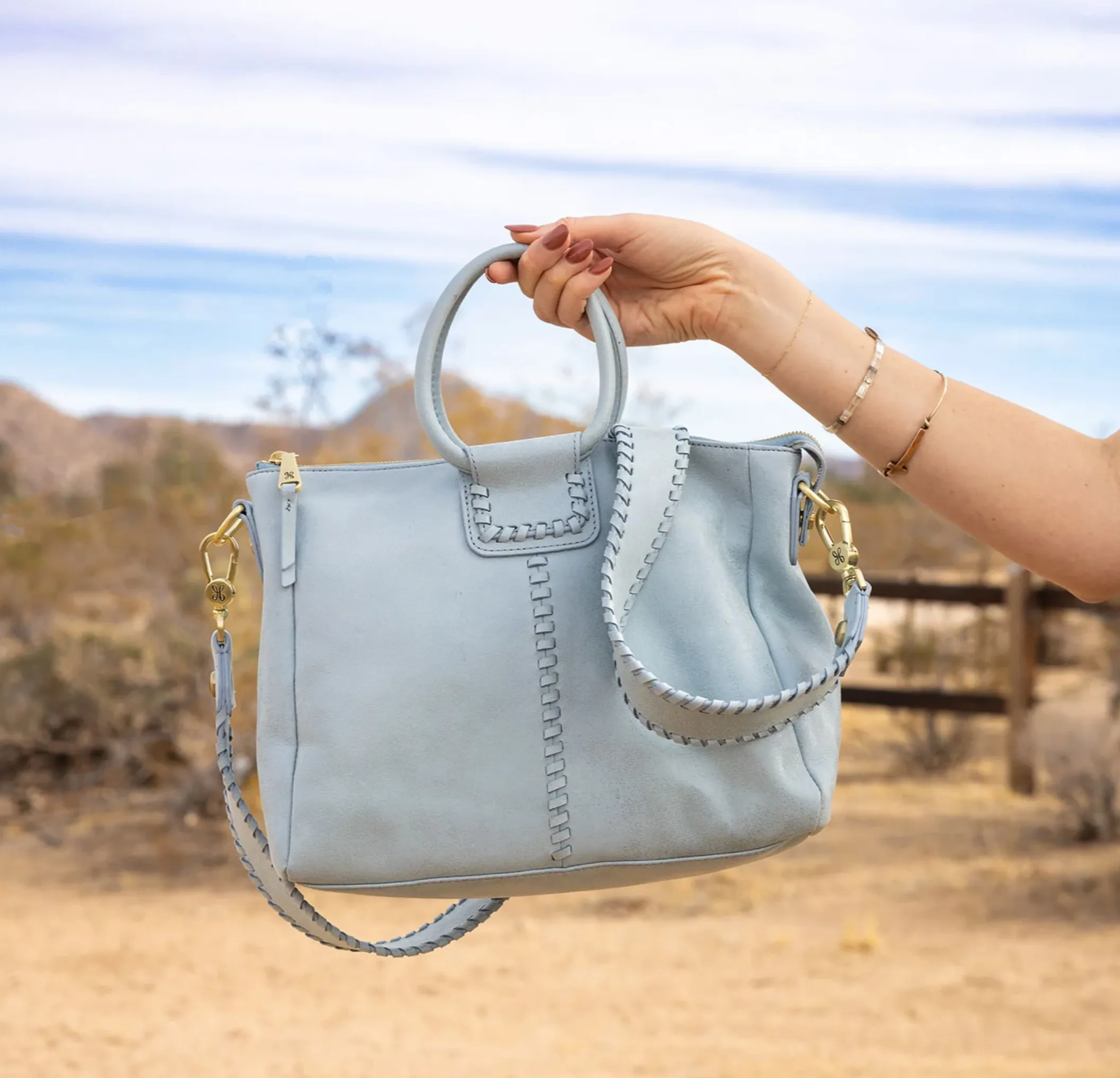 Sheila Medium Satchel by HOBO | Sky