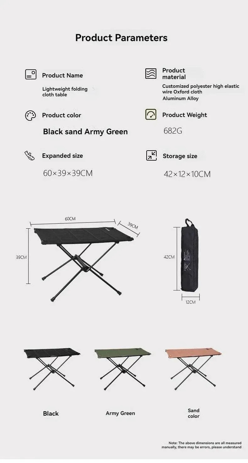 ShineTrip Outdoor Portable Cloth Folding Table Multifunctional Aluminum Alloy Picnic Camping Lightweight Table ﻿