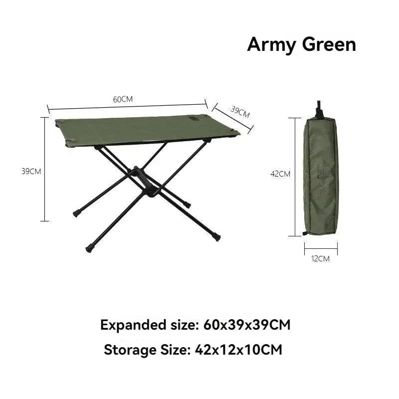 ShineTrip Outdoor Portable Cloth Folding Table Multifunctional Aluminum Alloy Picnic Camping Lightweight Table ﻿
