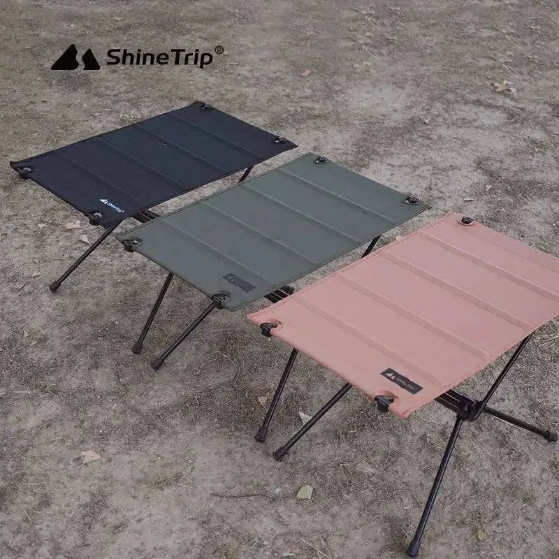 ShineTrip Outdoor Portable Cloth Folding Table Multifunctional Aluminum Alloy Picnic Camping Lightweight Table ﻿