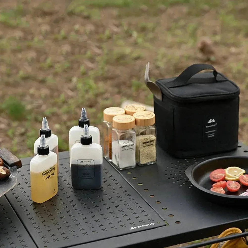 Shinetrip Outdoor Seasoning Bottle Set Storage Bag Portable Sealing Oil Bottle Combination Set Travel BBQ Camping Supplies