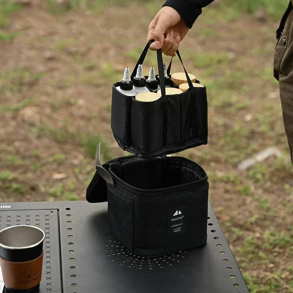 Shinetrip Outdoor Seasoning Bottle Set Storage Bag Portable Sealing Oil Bottle Combination Set Travel BBQ Camping Supplies