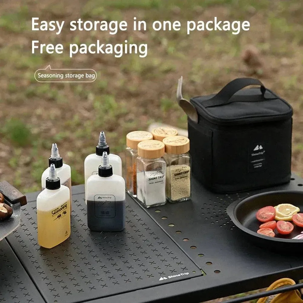 Shinetrip Outdoor Seasoning Bottle Set Storage Bag Portable Sealing Oil Bottle Combination Set Travel BBQ Camping Supplies
