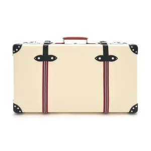 St. Moritz · Large Suitcase | Ivory/Navy & Red