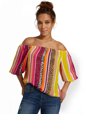 Striped Off-The-Shoulder Top