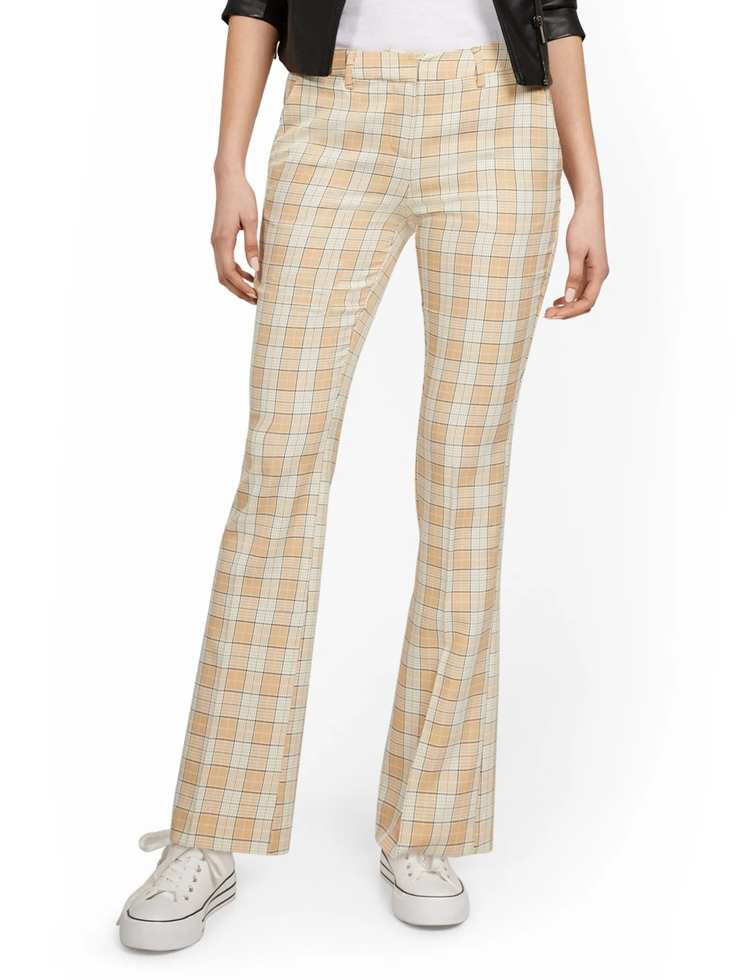 Tall Mid-Rise Modern Bootcut Pant - Plaid