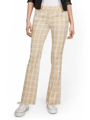 Tall Mid-Rise Modern Bootcut Pant - Plaid
