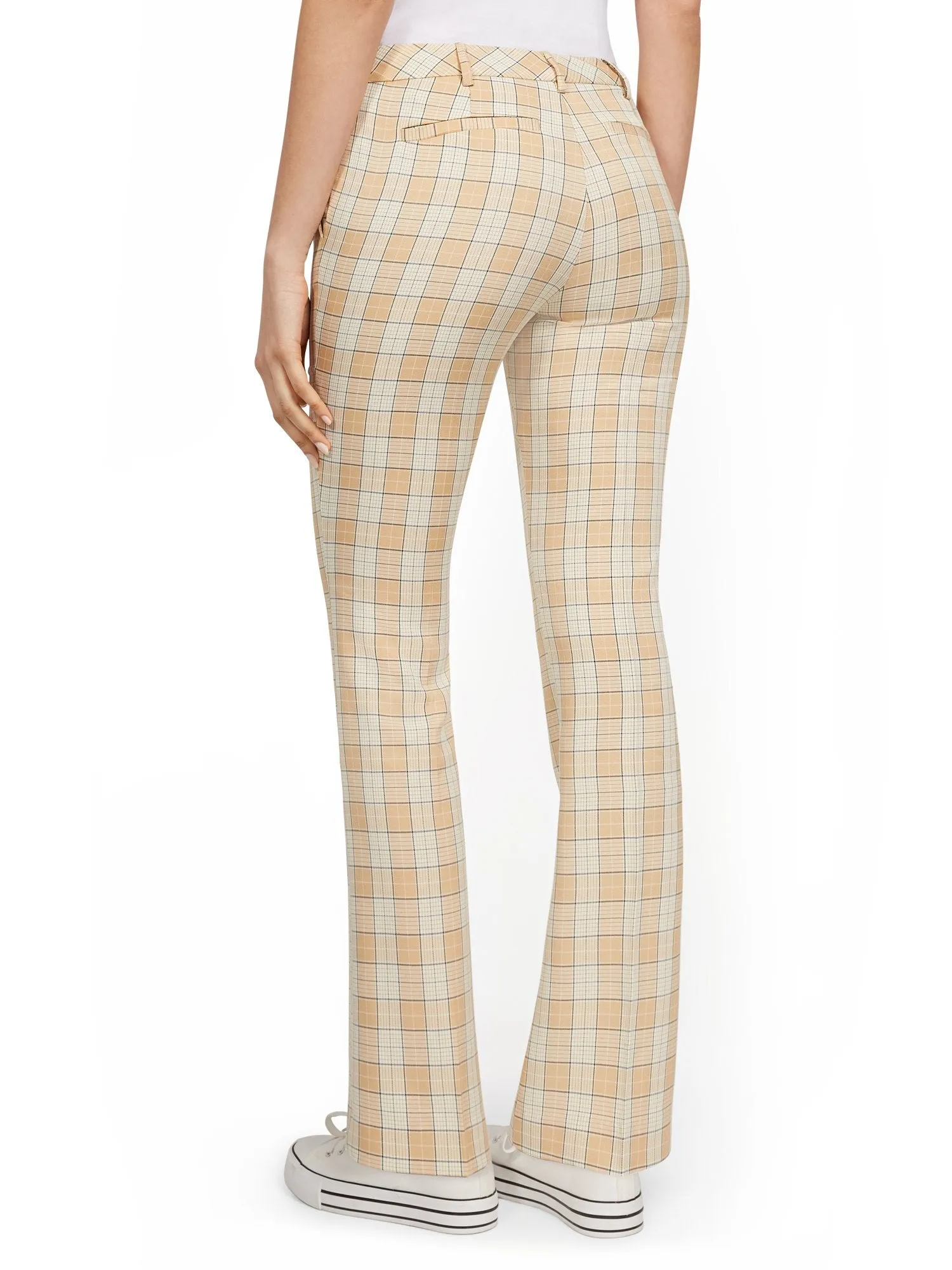 Tall Mid-Rise Modern Bootcut Pant - Plaid