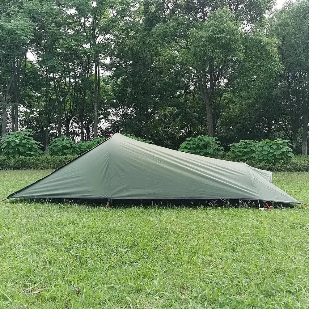 Ultralight Outdoor Single Person Camping Tent Water Resistant Tent Aviation Aluminum Support Portable Sleeping Bag Tent