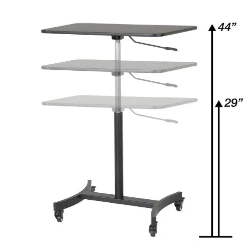 Victor High Rise Mobile Adjustable Desk Cart