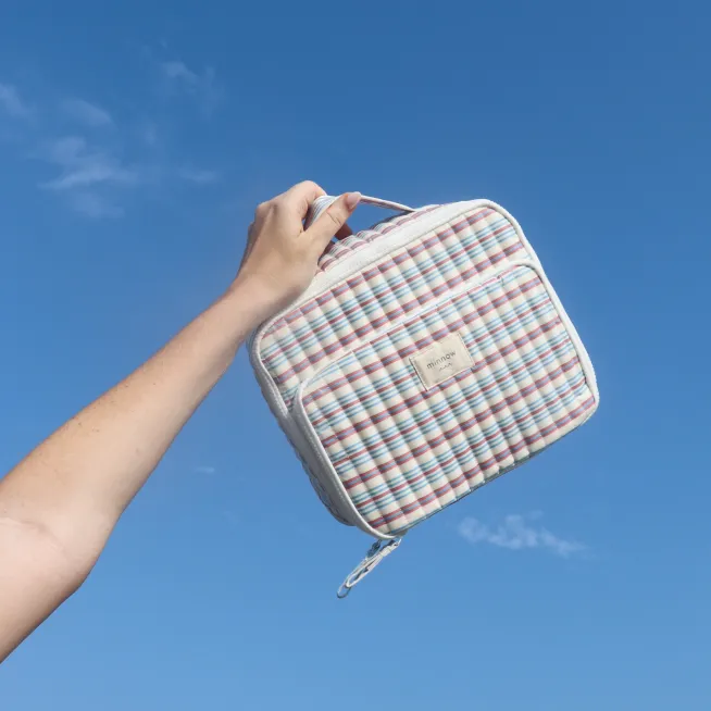 vintage stripe coated lunchbox