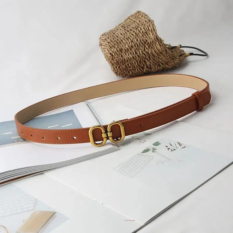 Women's Stylish PU Leather Belt: Chic Metal Buckle for Fashionable Outfits