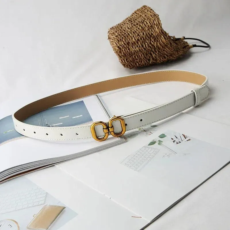 Women's Stylish PU Leather Belt: Chic Metal Buckle for Fashionable Outfits