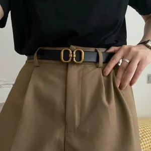 Women's Stylish PU Leather Belt: Chic Metal Buckle for Fashionable Outfits